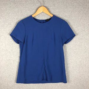 J Crew Blue Short Sleeve Blouse Size 6